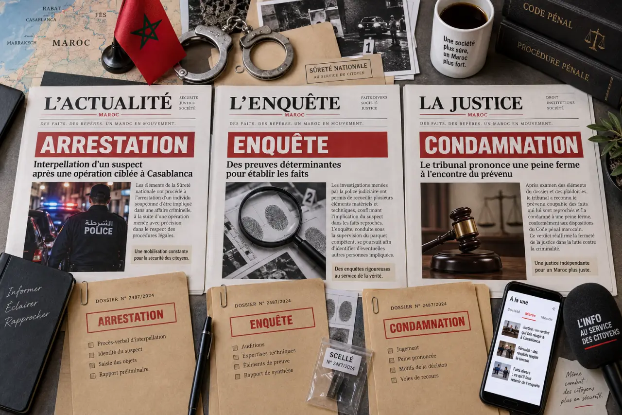 Faits divers au Maroc : arrestation, enquête, condamnation, comment les distinguer ?